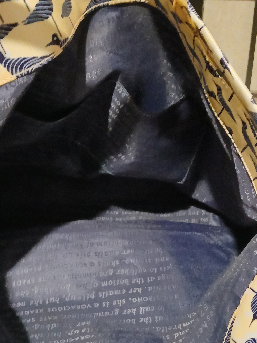 kate spade New York Navy & Cream Bird-Print Tote Bag - Picture 5 of 11